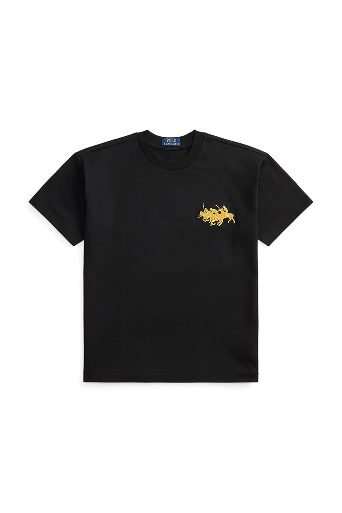Polo Ralph Lauren T-shirt παιδικό βαμβακερό μαύρο 323B28142001