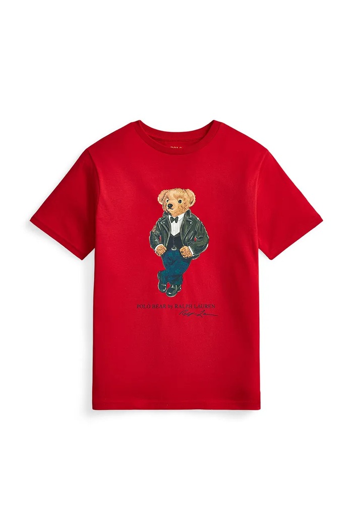 Polo Ralph Lauren T-shirt dziecięcy bawełniany 323B29156002 czerwony AW26