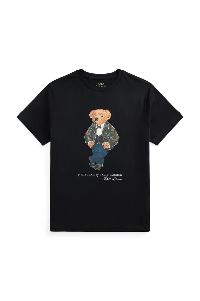 Polo Ralph Lauren T-shirt dziecięcy bawełniany czarny 323B29156001