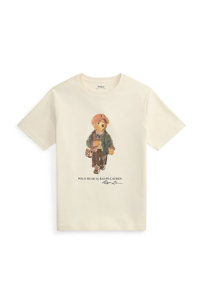 Polo Ralph Lauren Majica za djecu od pamuka bež 323B27298002