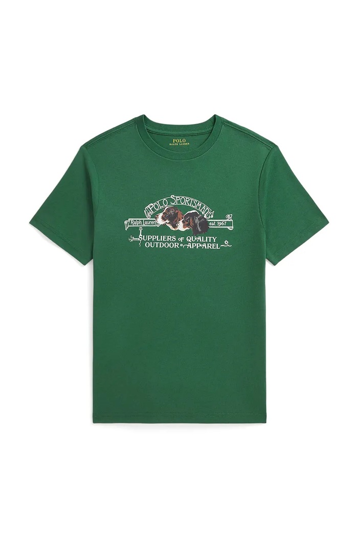 Polo Ralph Lauren Majica za djecu od pamuka zelena 323B26991001