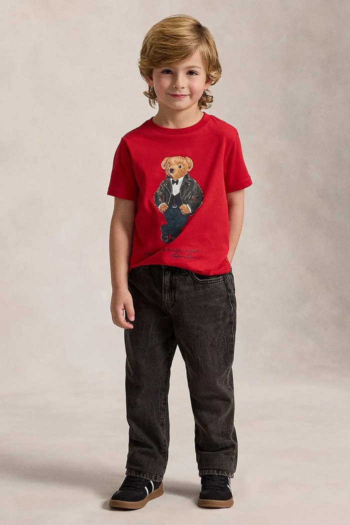 Tréningové tričko detské bavlnené Polo Ralph Lauren červená 322B29156002