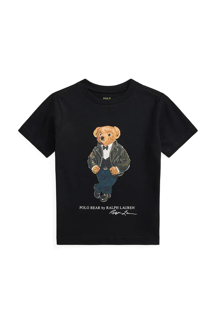 Polo Ralph Lauren T-shirt dziecięcy bawełniany czarny 322B29156001