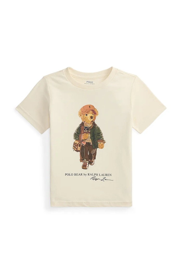 Polo Ralph Lauren Majica za djecu od pamuka 322B27298002 bež AW26