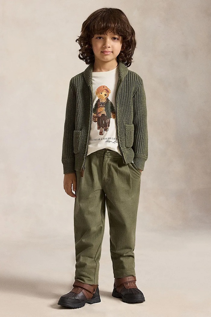 Majica za djecu od pamuka Polo Ralph Lauren bež 322B27298002
