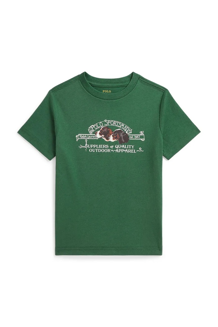 Polo Ralph Lauren Majica za djecu od pamuka zelena 322B26991001