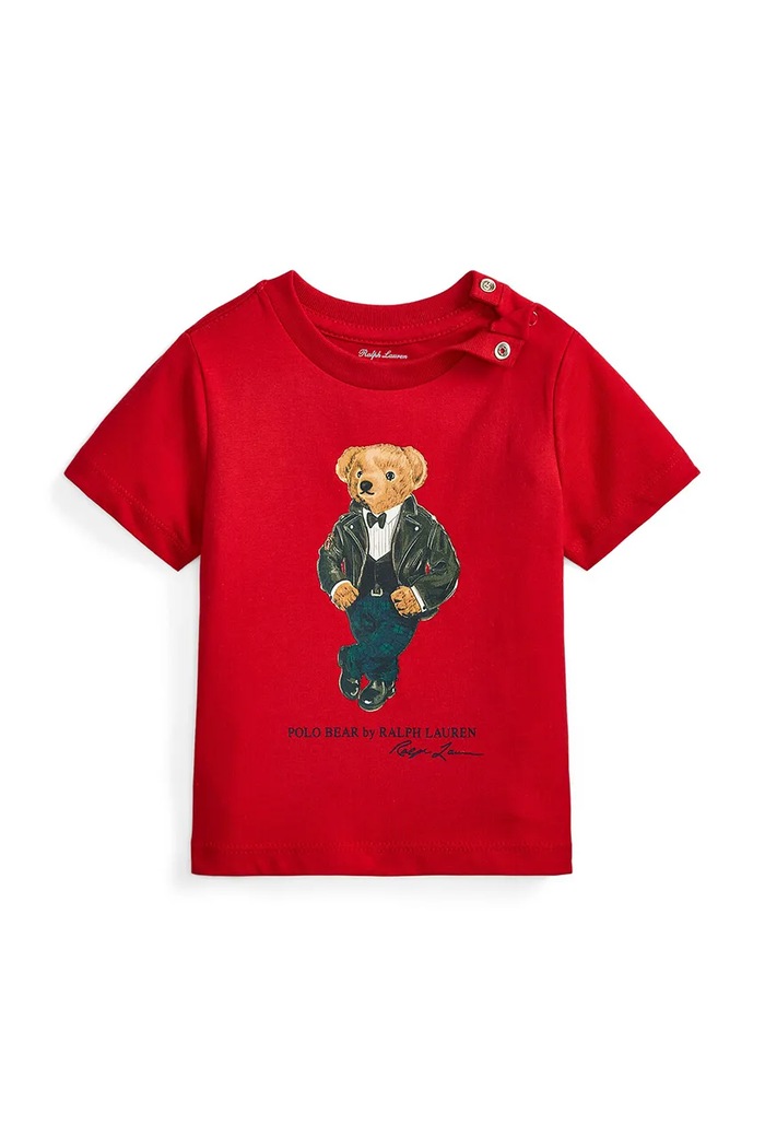 Polo Ralph Lauren T-shirt niemowlęcy bawełniany czerwony 320B29156001