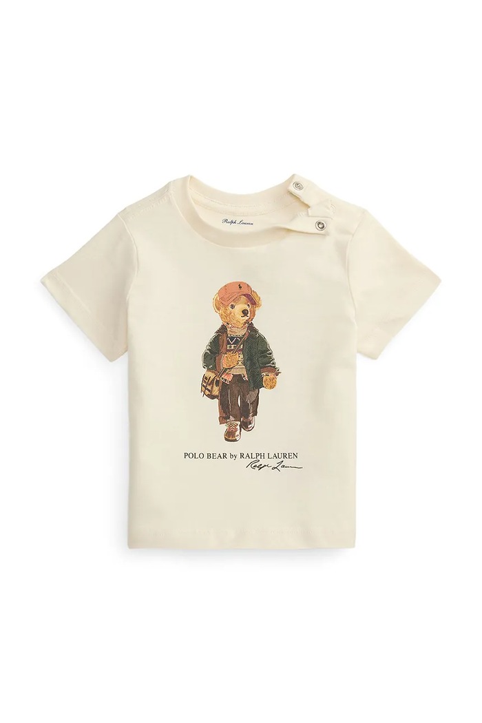 Polo Ralph Lauren Majica za djecu od pamuka bež 320B27298001