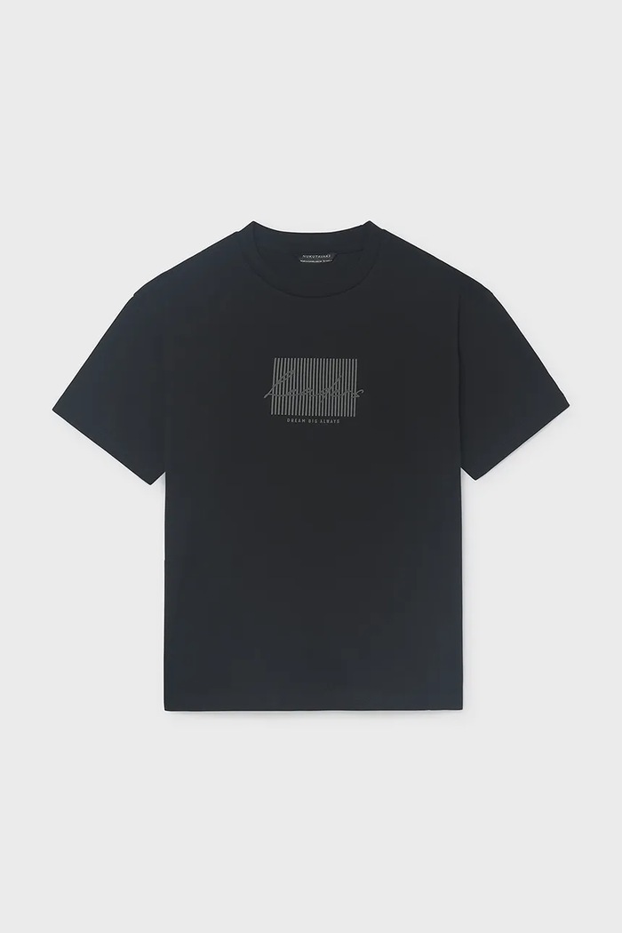 Mayoral T-shirt παιδικό βαμβακερό μαύρο 7041.7C.Junior.9BY2