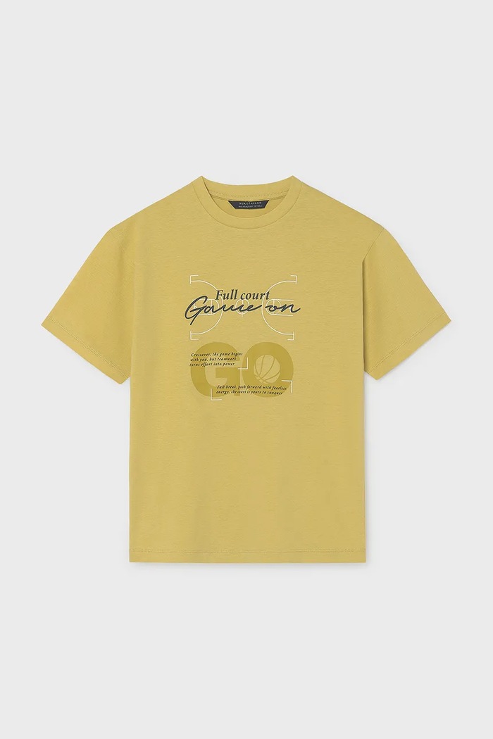 Mayoral T-shirt παιδικό βαμβακερό 7040.7A.Junior.9BY2 κίτρινο AW26