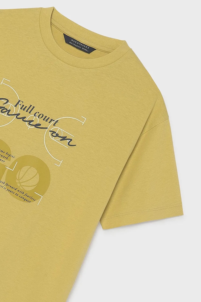 Mayoral T-shirt παιδικό βαμβακερό κίτρινο 7040.7A.Junior.9BY2
