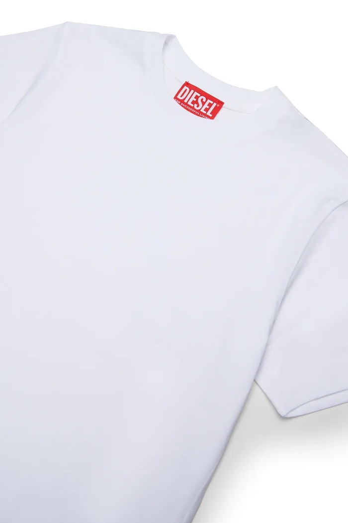 Αγορίστικα Diesel t-shirt παιδικό βαμβακερό TPRES T-SHIRT J03040.00YI9 λευκό