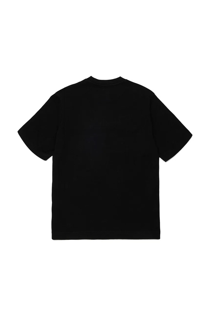 Diesel T-shirt dziecięcy bawełniany TJEANS OVER T-SHIRT J02992.KYA1Y czarny AW26