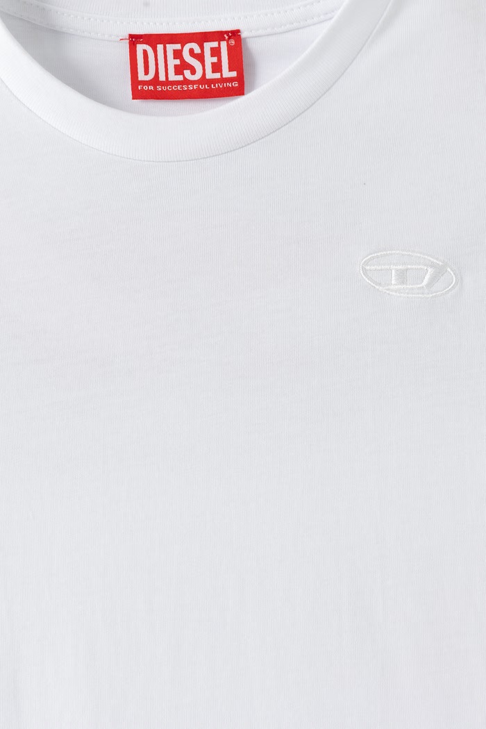 Băieți Diesel tricou pentru copii din bumbac TSCRAP OVER T-SHIRT J02968.KYA1Y alb