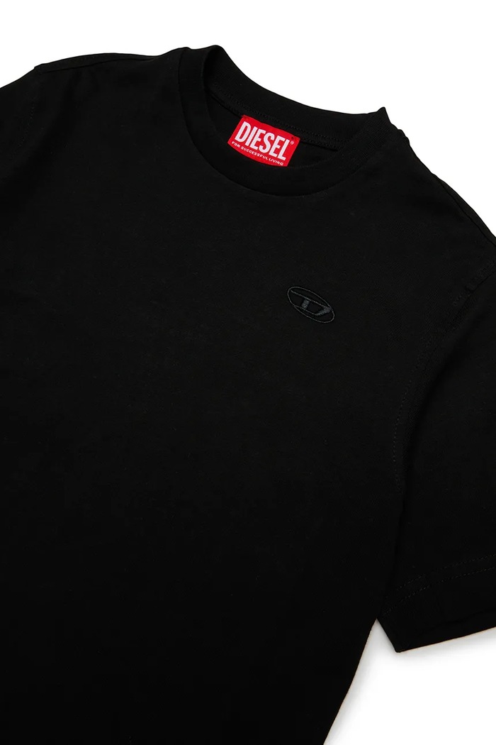 Diesel T-shirt dziecięcy bawełniany TSCRAP OVER T-SHIRT czarny J02968.KYA1Y