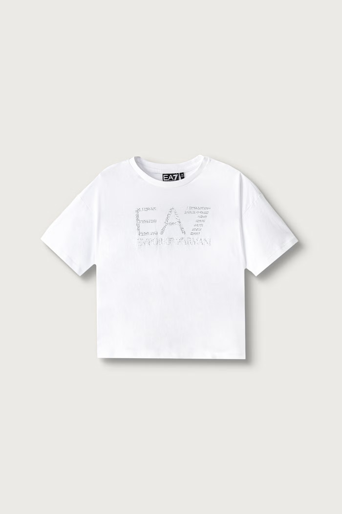 EA7 Emporio Armani T-shirt dziecięcy bawełniany biały 7G000233.AF12503
