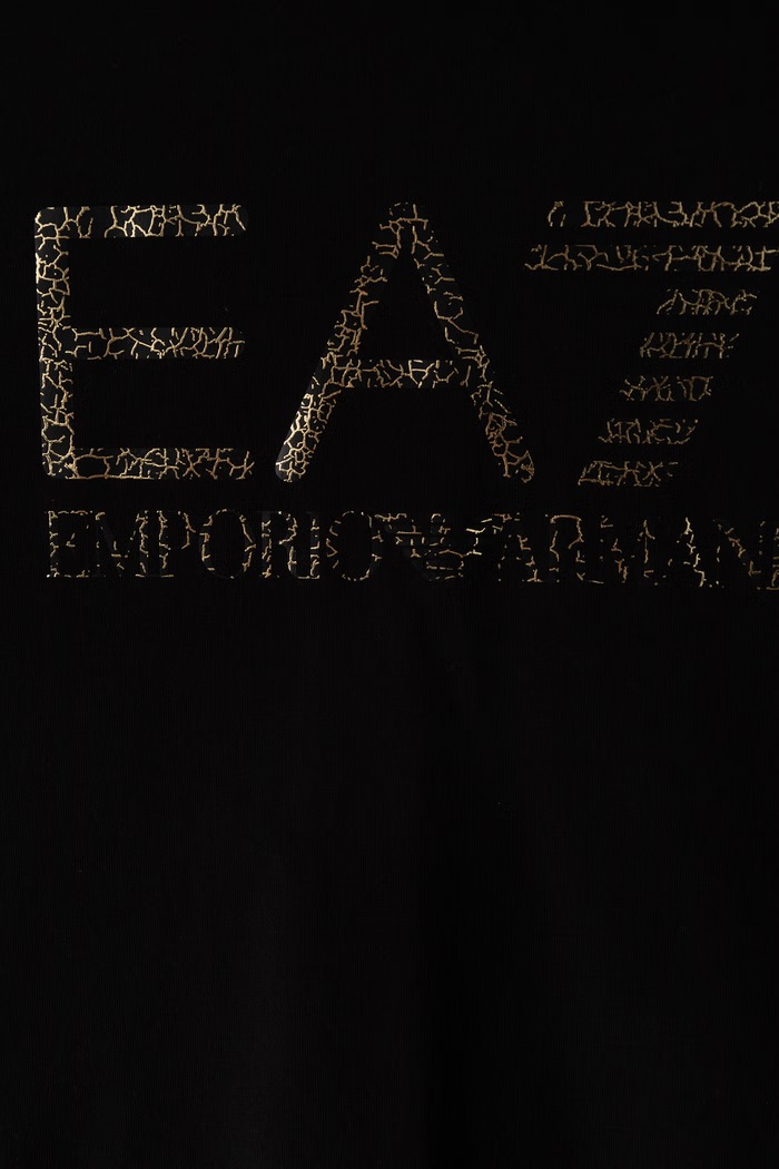Chłopiec EA7 Emporio Armani T-shirt dziecięcy bawełniany 7G000233.AF12503 czarny