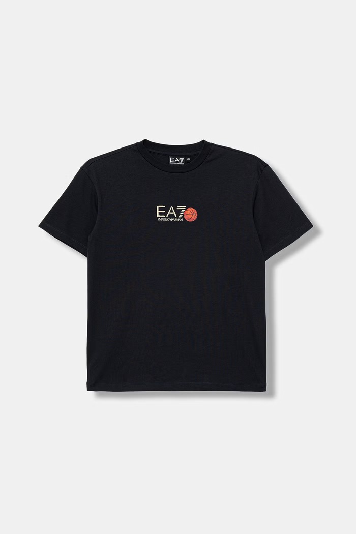 EA7 Emporio Armani T-shirt dziecięcy bawełniany granatowy 7B000391.AF12957
