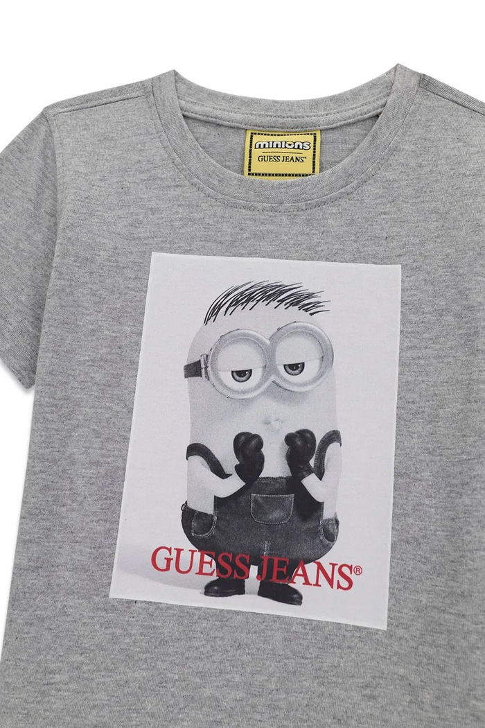 Chłopiec Guess T-shirt dziecięcy bawełniany GJ X MINIONS N6YI27.K6651.9BY2 szary