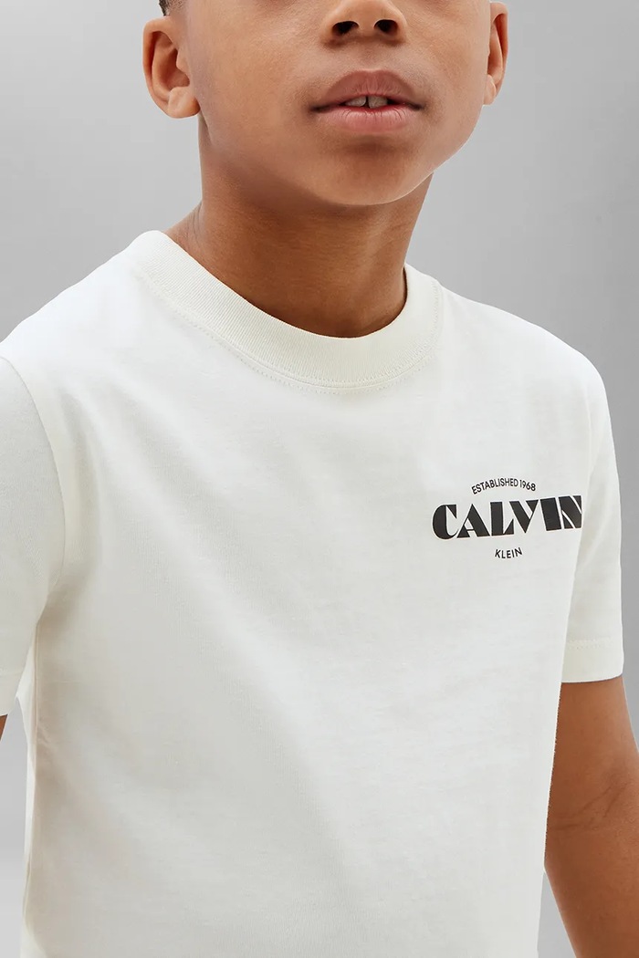 Calvin Klein Jeans T-shirt dziecięcy bawełniany LVCKTJA40B.104.122.9BY2