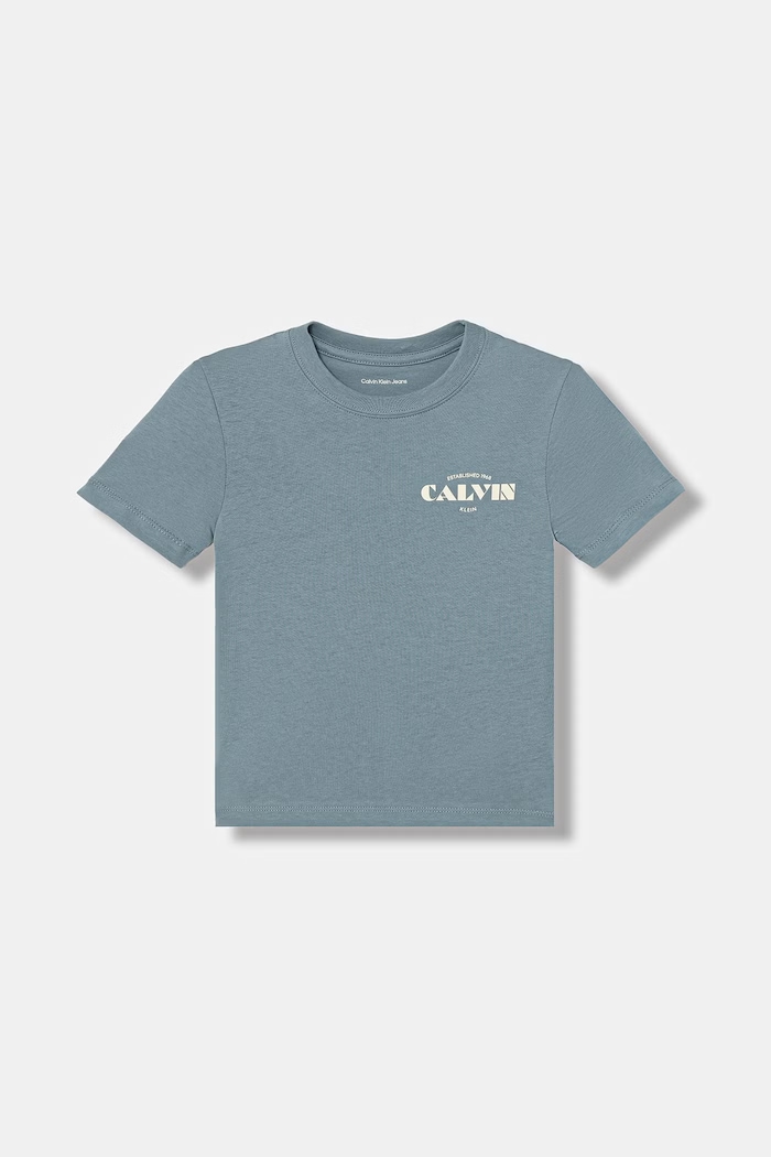 Calvin Klein Jeans tričko detské bavlnené modrá LVCKTJA40B.104.122.9BY2