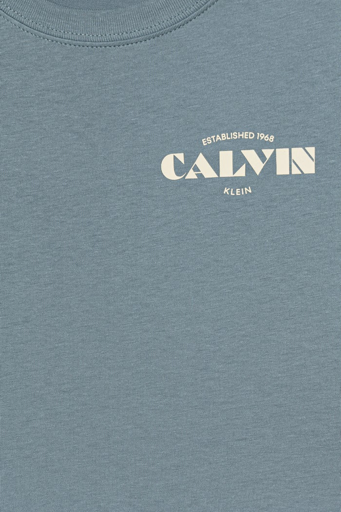 Chlapec Calvin Klein Jeans tričko detské bavlnené LVCKTJA40B.104.122.9BY2 modrá