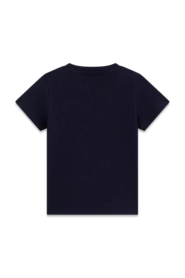 Guess T-shirt dziecięcy bawełniany N6YI23.K3879.9BY2 granatowy AW26