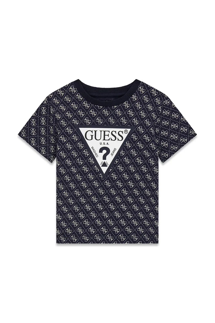 Guess T-shirt dziecięcy bawełniany czarny N6YI21.K3876.9BY2