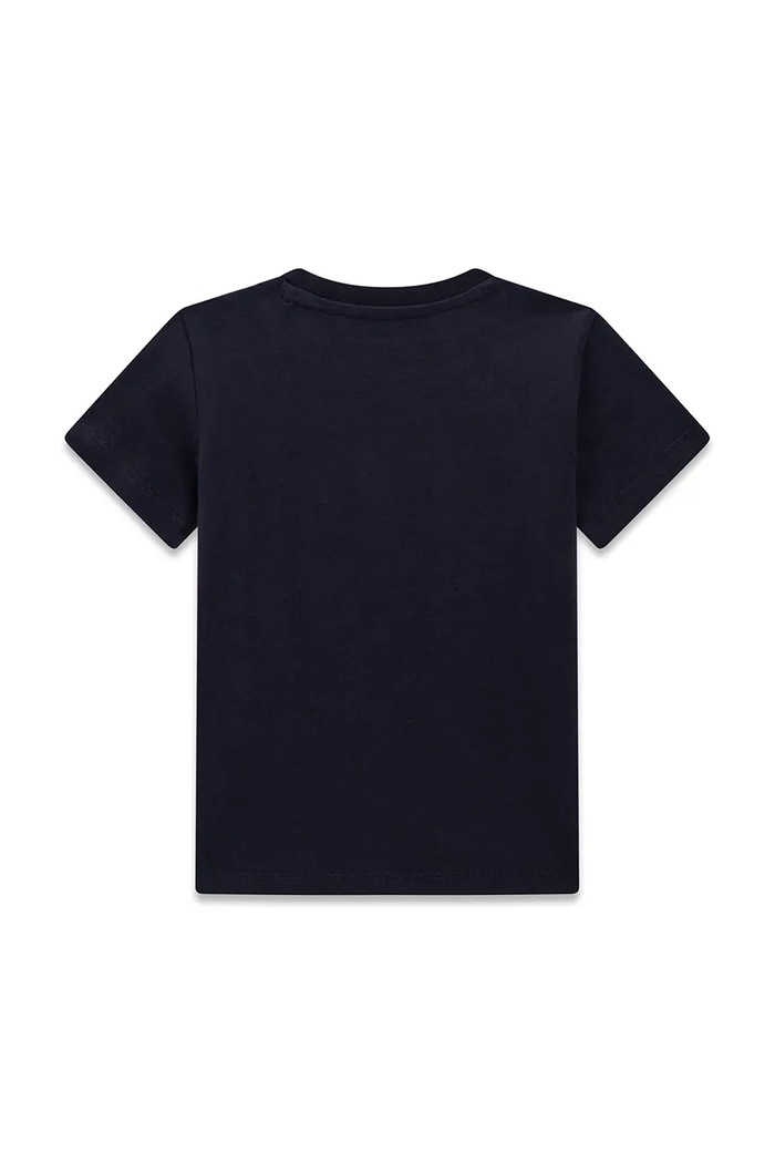 Guess T-shirt dziecięcy bawełniany N6YI13.K3801.9BY2 granatowy AW26