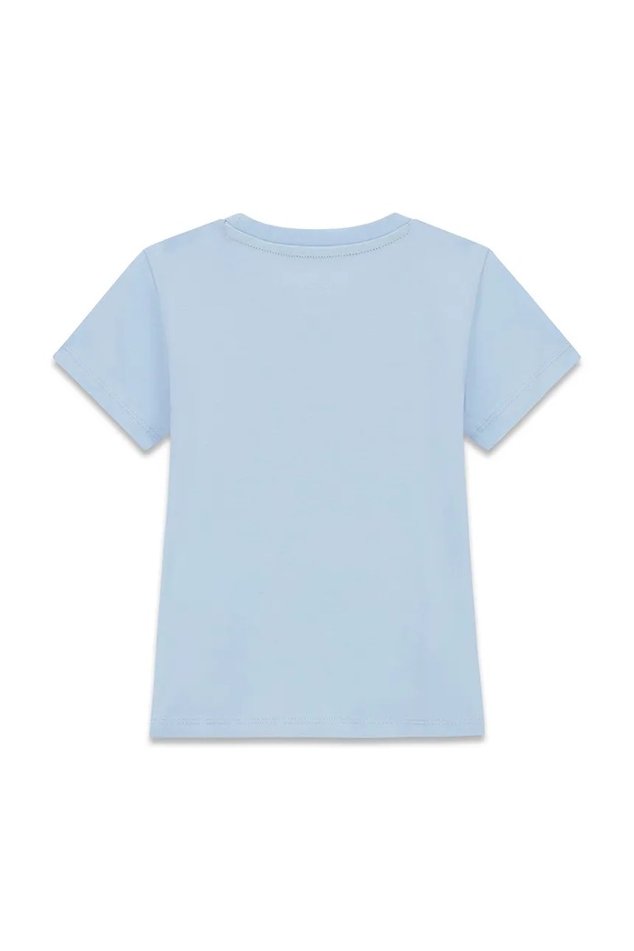 Guess T-shirt dziecięcy bawełniany N6YI05.K3792.9BY2 niebieski AW26