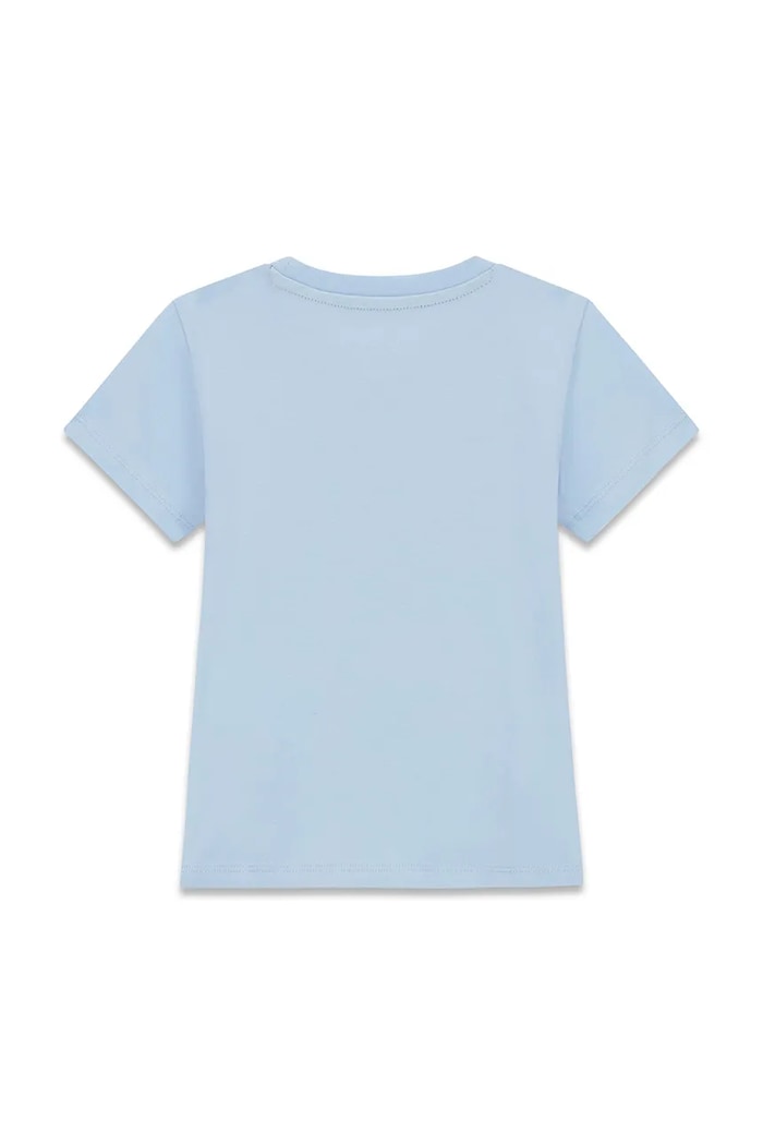 Guess T-shirt dziecięcy bawełniany N6YI05.K3792.9BY2 niebieski AW26