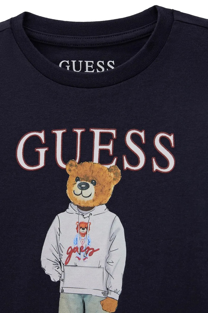 Băieți Guess tricou pentru copii, din bumbac N6YI05.K3792.9BY2 bleumarin