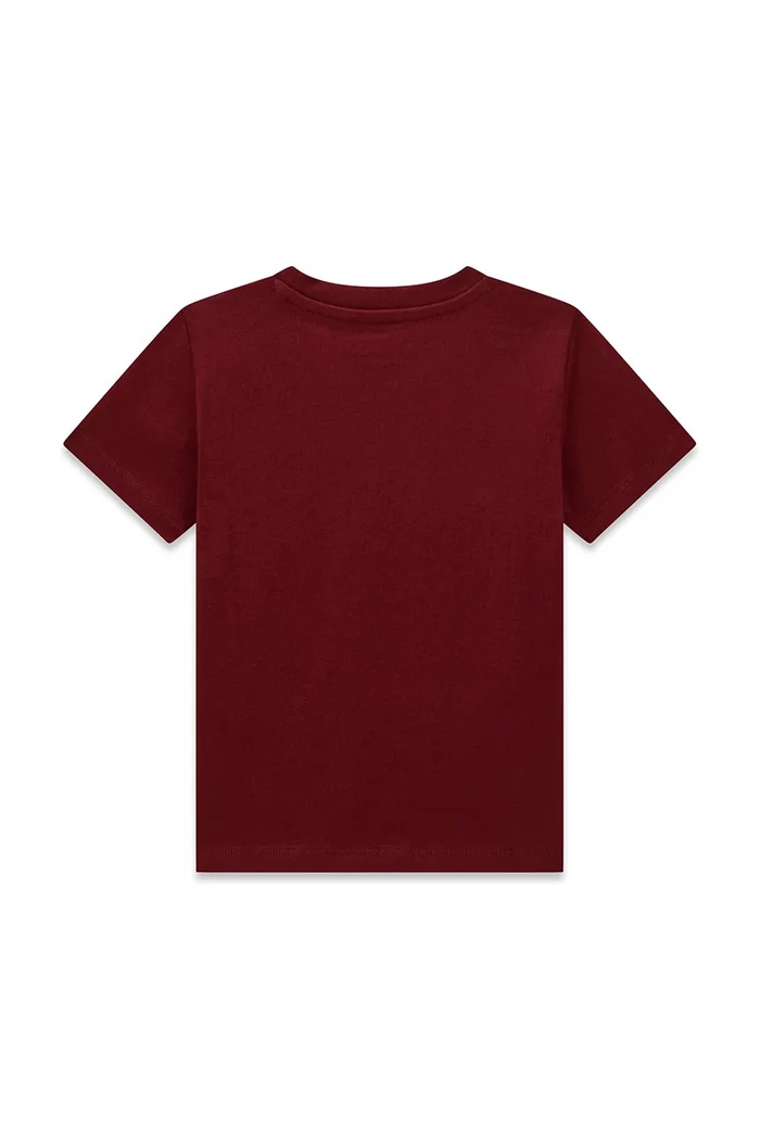 Guess T-shirt dziecięcy bawełniany N6YI05.K3792.9BY2 bordowy AW26