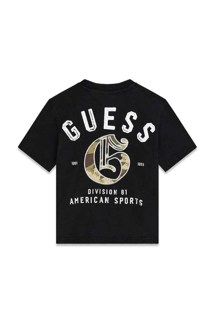 Guess tricou pentru copii, din bumbac L6YI36.K3790.9BY2 negru AW26