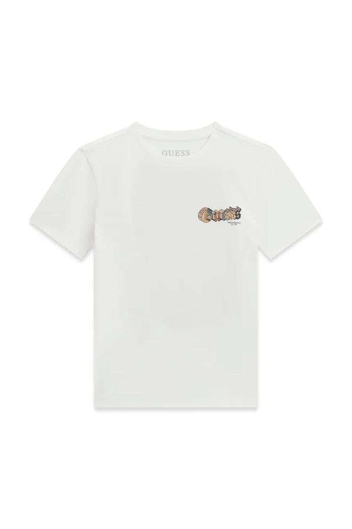Guess T-shirt dziecięcy bawełniany biały L6YI25.K3764.9BY2