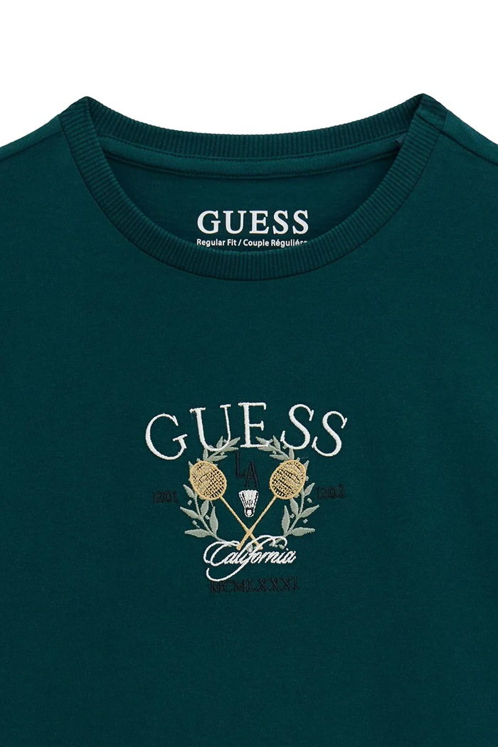 Chłopiec Guess T-shirt dziecięcy bawełniany L6YI25.K3764.9BY2 zielony