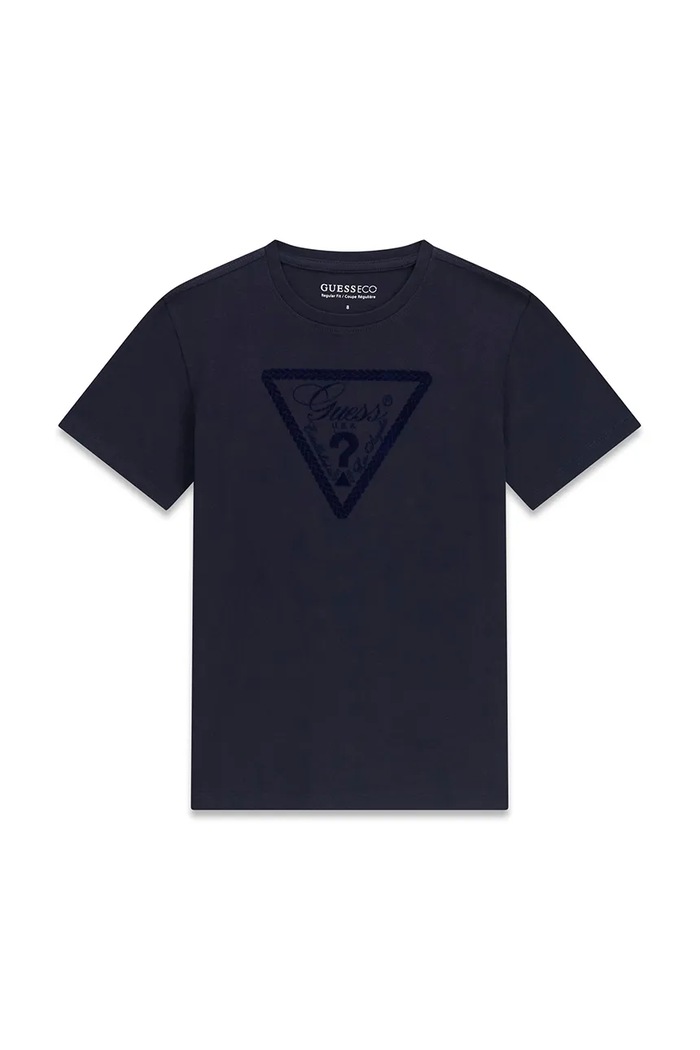 Guess T-shirt dziecięcy bawełniany granatowy L6YI22.K3755.9BY2
