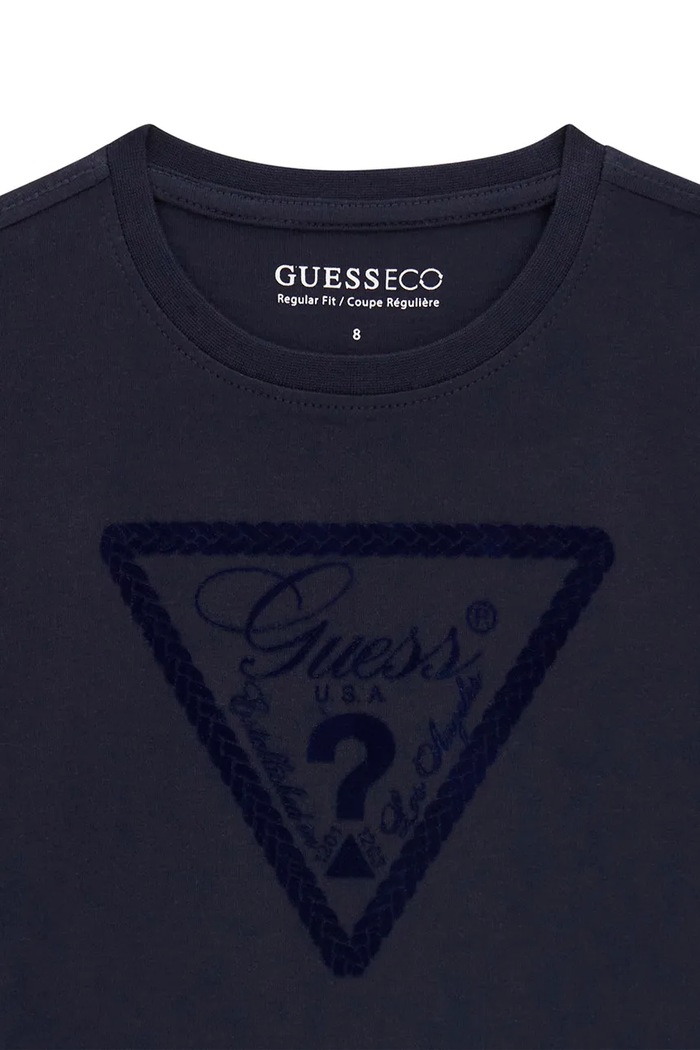 Chłopiec Guess T-shirt dziecięcy bawełniany L6YI22.K3755.9BY2 granatowy