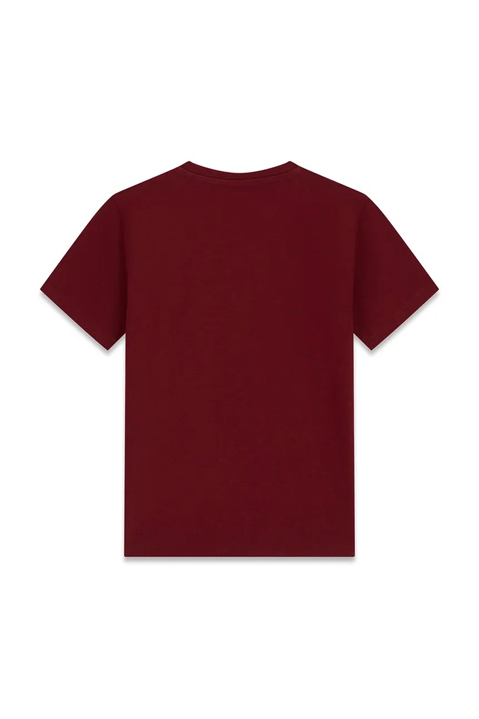 Guess T-shirt dziecięcy bawełniany L6YI19.K3750.9BY2 bordowy AW26