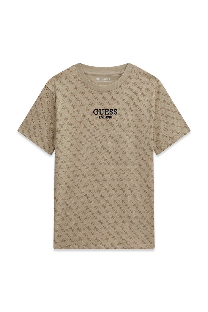 Guess T-shirt dziecięcy bawełniany beżowy L6YI17.K3744.9BY2