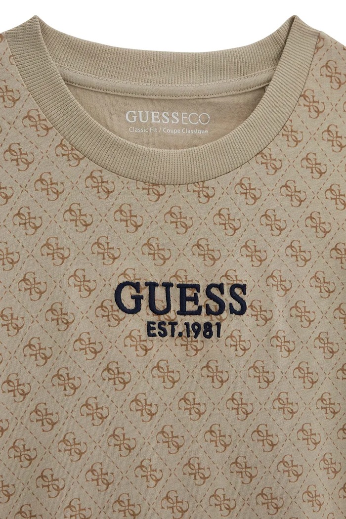 Chłopiec Guess T-shirt dziecięcy bawełniany L6YI17.K3744.9BY2 beżowy