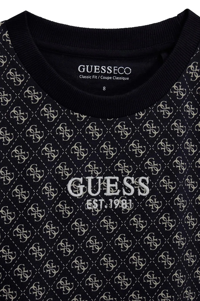 Chłopiec Guess T-shirt dziecięcy bawełniany L6YI17.K3744.9BY2 czarny