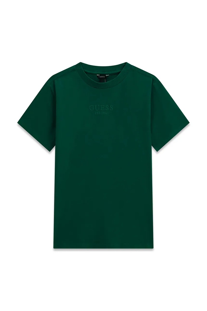 Guess T-shirt dziecięcy bawełniany turkusowy L5RI36.K8HM4.9BY2