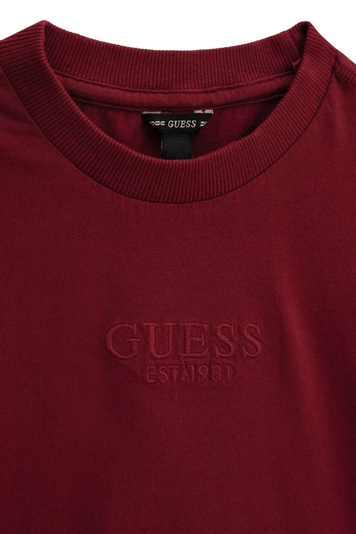 Chłopiec Guess T-shirt dziecięcy bawełniany L5RI36.K8HM4.9BY2 bordowy