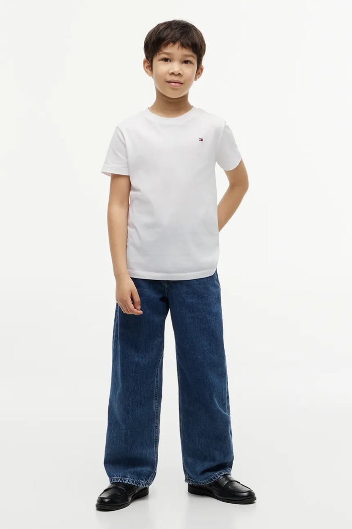 Tommy Hilfiger тениска за деца от памук бял KB0KB10591.128.176.9BY2