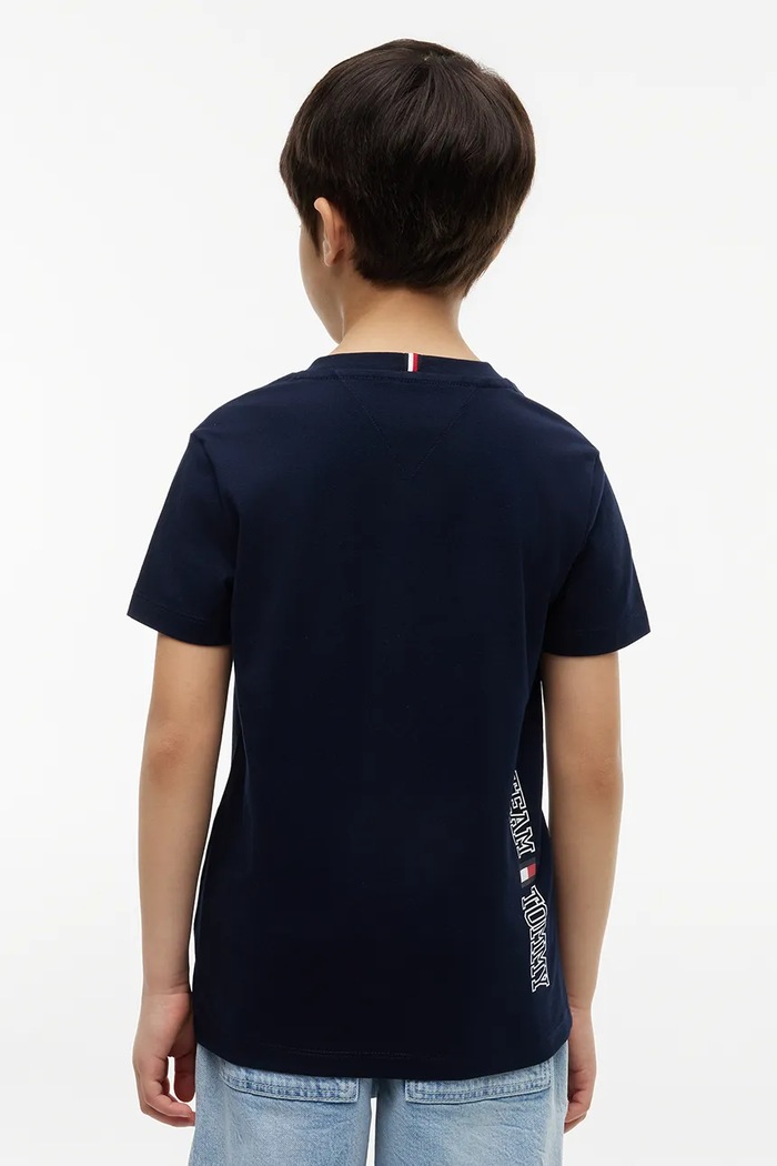 Момче Tommy Hilfiger тениска за деца от памук KB0KB10591.104.122.9BY2 тъмносин
