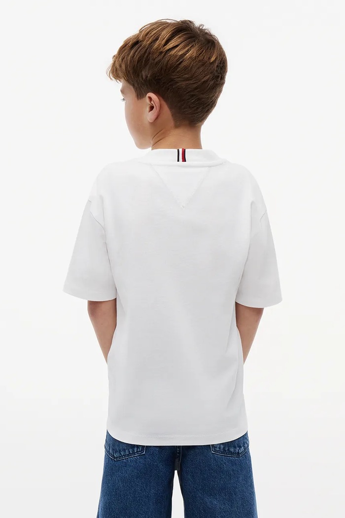 Tommy Hilfiger T-shirt dziecięcy bawełniany biały KB0KB10518.128.176.9BY2