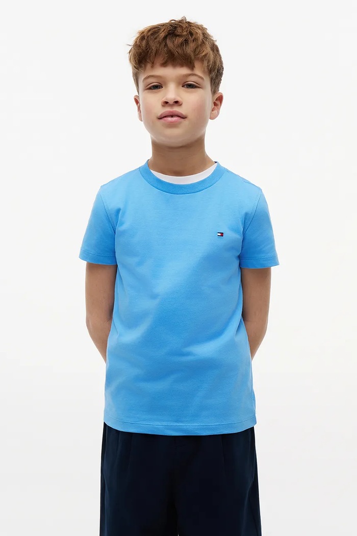 Tommy Hilfiger Tričko dětské bavlněné modrá KB0KB06879.104.122.9BY2