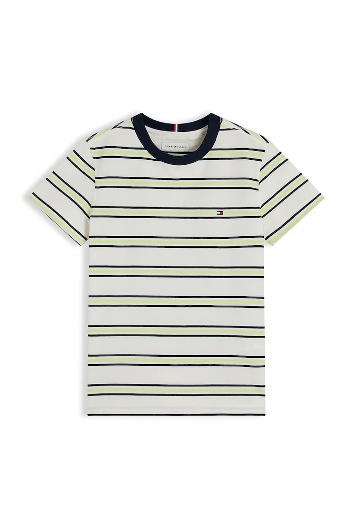 Tommy Hilfiger tricou pentru copii, din bumbac KB0KB06879.128.176.9BY2 alb AW26