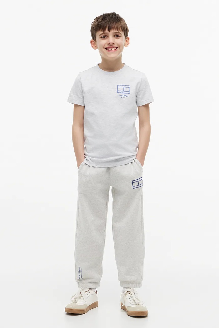 Tommy Hilfiger T-shirt dziecięcy bawełniany szary KB0KB10590.128.176.9BY2